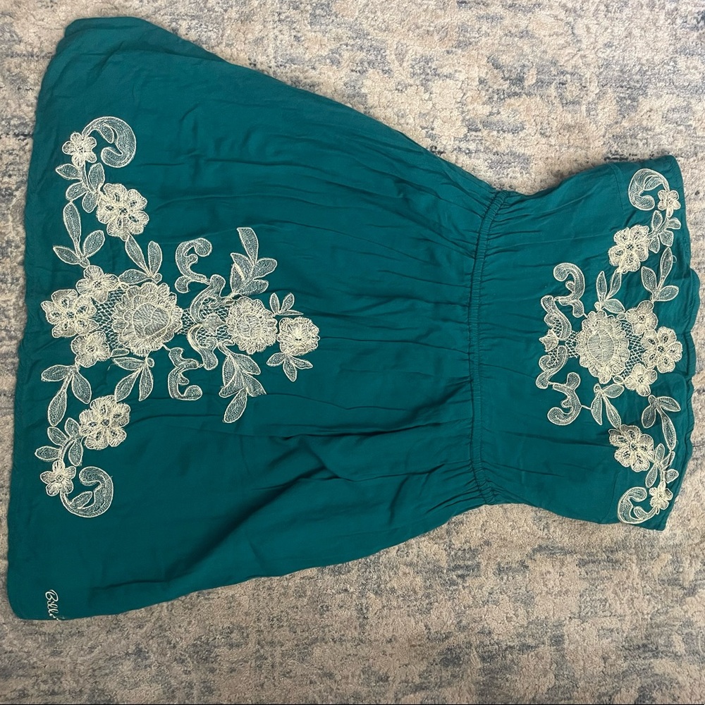 Teal Billabong strapless dress